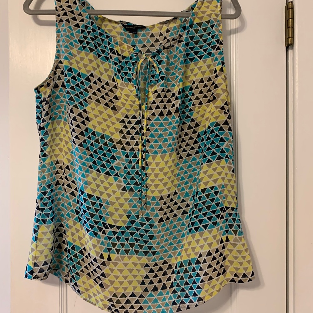 Banana Republic Print Sleeveless Top